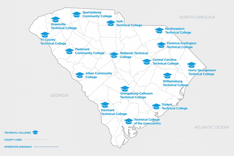 Colleges In South Carolina Map In 2020 South Carolina Map Bob Jones University