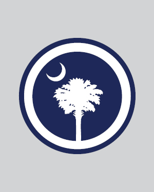 S.C. Department of Commerce Palmetto and Moon Icon on gray background